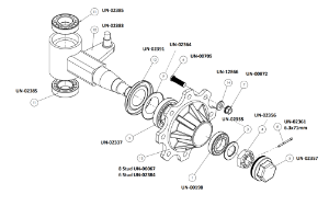 Unbraked Axle Exploded