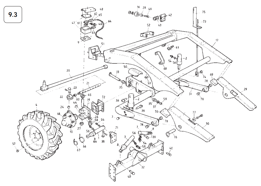 9.3 Axle Assembly (2006 - 2009)