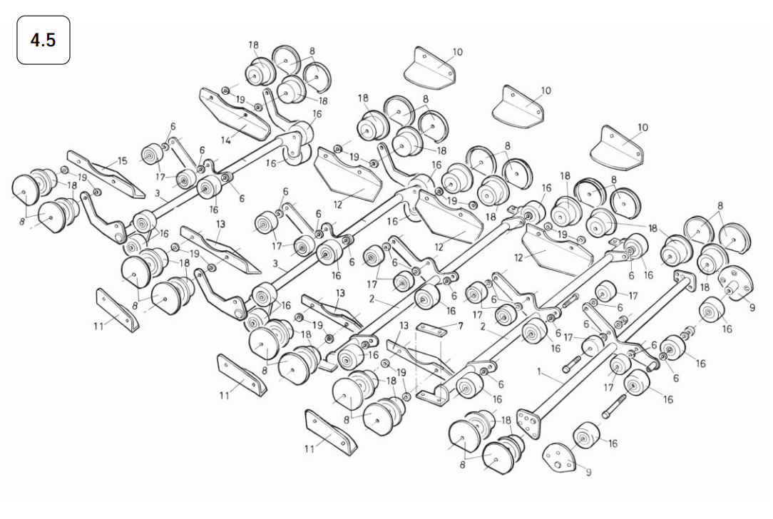 4.5 Roller Carrier Frames (5215 Machines)