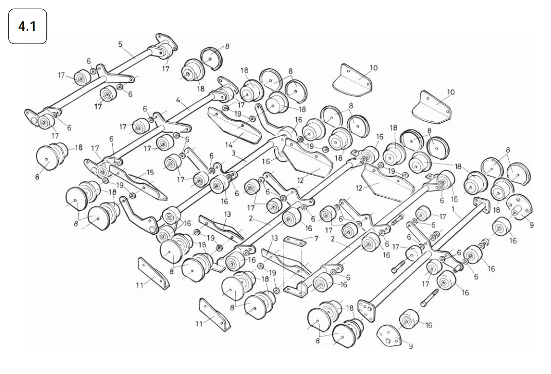 4.1 Roller Carrier Frames (Narrow Multiweb Machines)