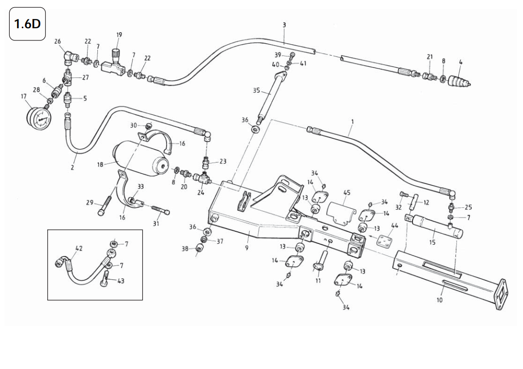 Hydraulic Sliding Drawbar (2005 onwards) 1.6